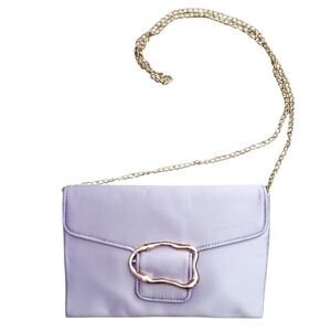 Jewel Badgley Mischka Lavender Clutch with Gold Chain